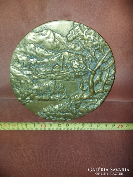 Bronze relief with Mb sign, 13 cm, 1.2 kg, 