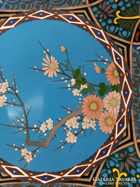 Japanese antique enamel bowl 30 cm