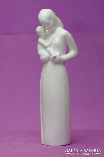 Antique art deco ceramics: mother with child + free delivery!
