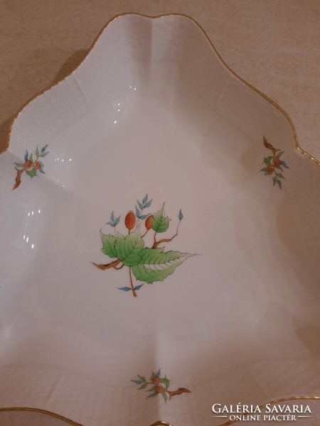 Herend Hecsedli, rosehip pattern porcelain serving bowl
