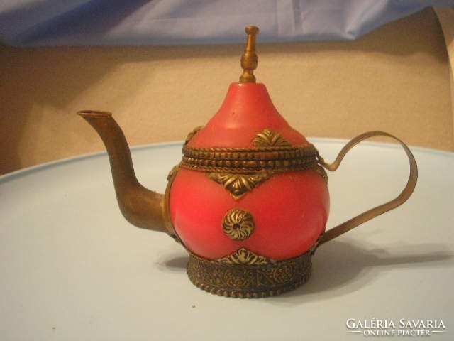 N1 decorative jug rarity with custom-made plastic + bronze appliqué for sale