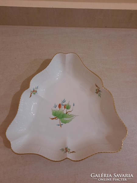 Herend Hecsedli, rosehip pattern porcelain serving bowl