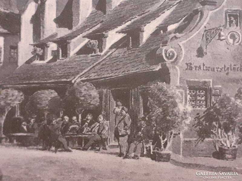 Old postcard 1911 Nuremberg restaurant photo postcard