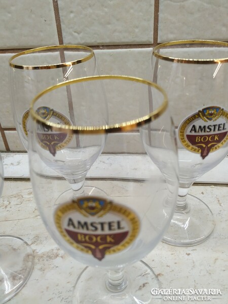 Amstel 2 dl beer glass 5 pieces for sale!