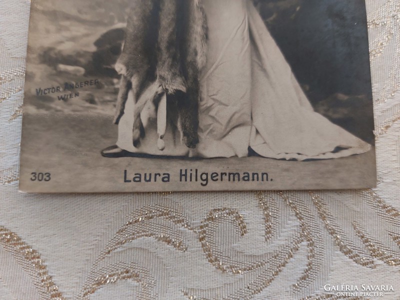 Régi képeslap Laura Hilgermann fotó levelezőlap osztrák operaénekesnő