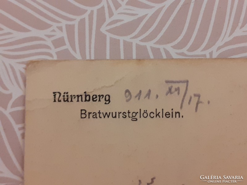 Régi képeslap 1911 Nürnberg vendéglő fotó levelezőlap