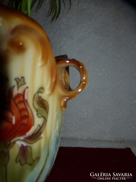 Art Nouveau majolica vase.