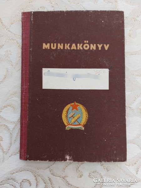 Régi szocialista dokumentum 1952 Munkakönyv