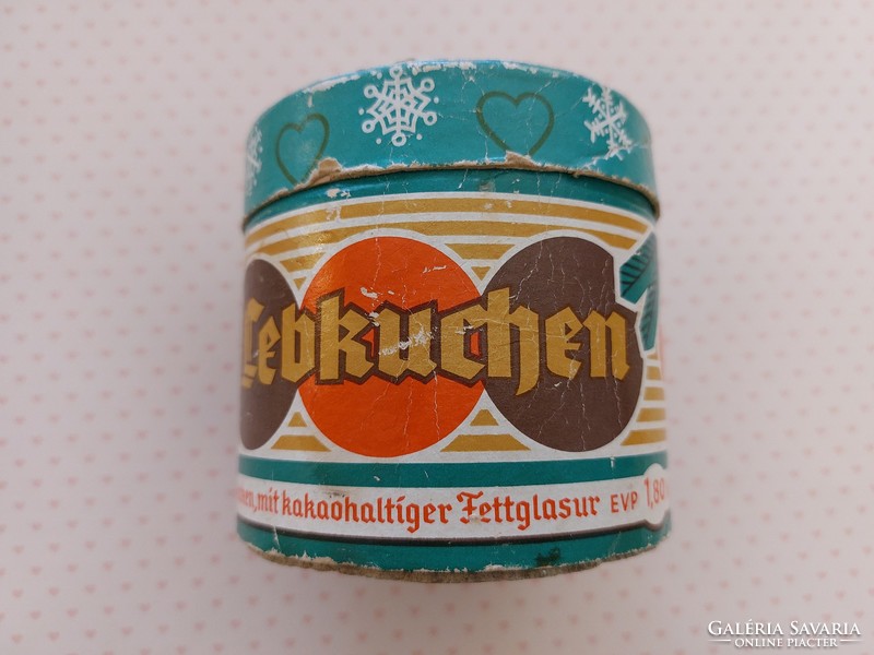 Old Christmas gingerbread box 1971 German retro paper box