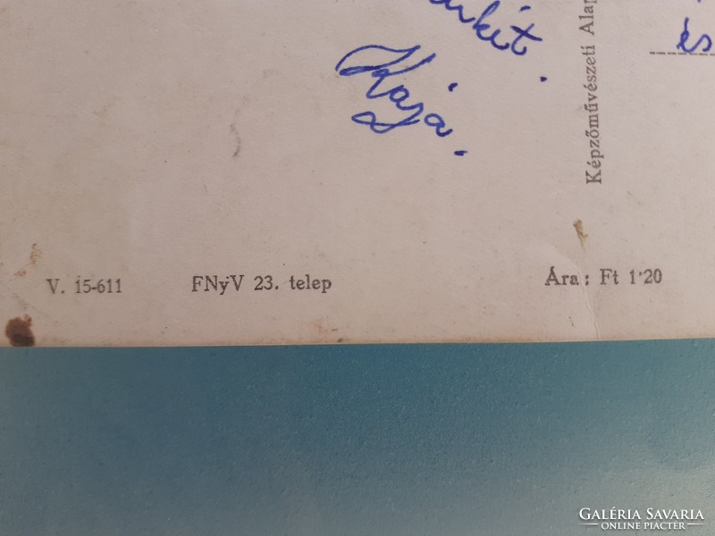 Régi képeslap Gyöngyös szovjet emlékmű fotó levelezőlap