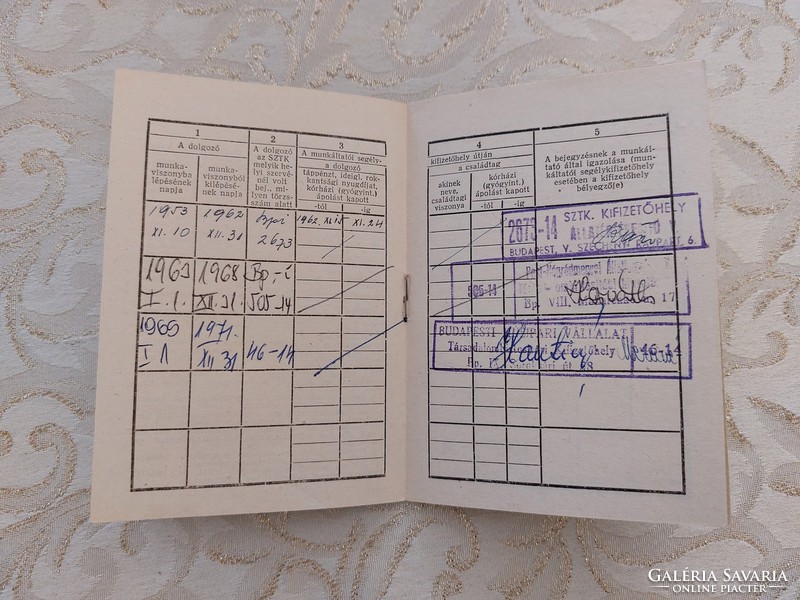 Régi dokumentum 1961 SZTK igazolvány