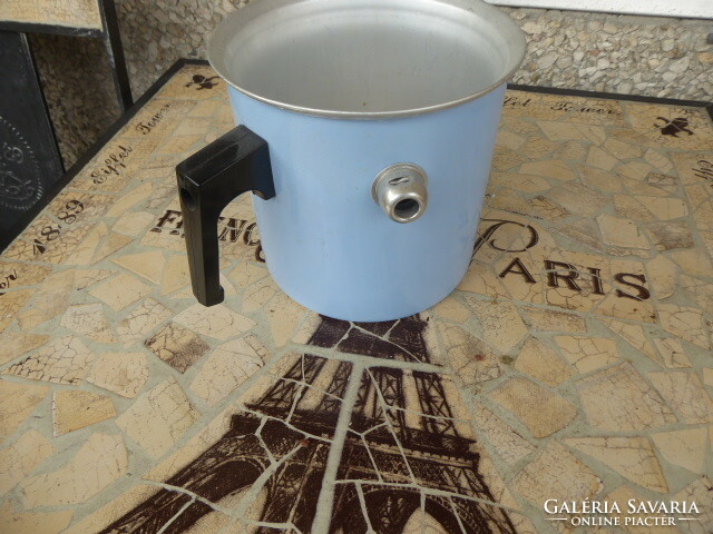 Retro double-walled milk kettle, retro, double-walled, beeping aluminum milk kettle