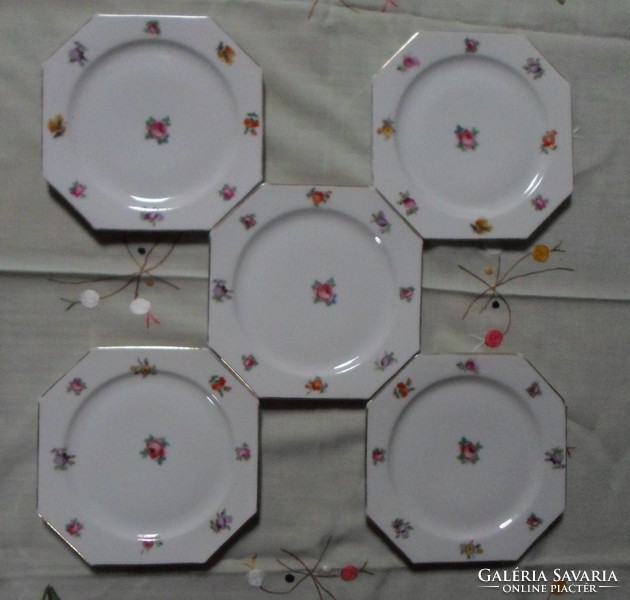 Bavaria Schumann virágos süteményes tányérok (német porcelán)
