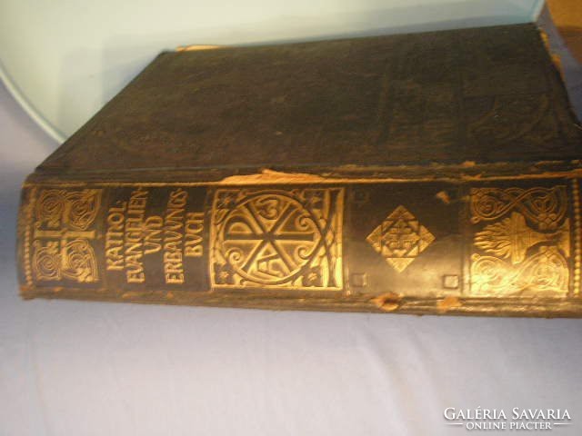 U9 antique, 1910 religious history book in Gothic script, rarity, 669 pages, weight 2816 gr