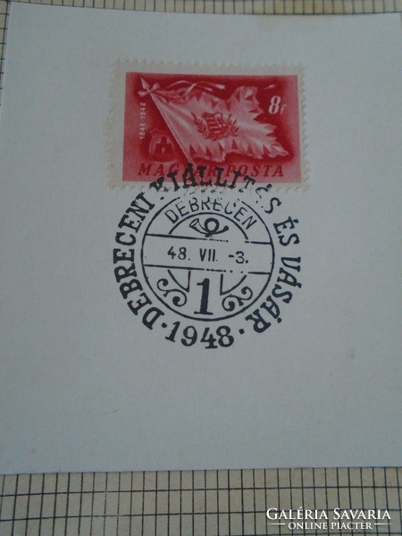 ZA414.32  Alkalmi bélyegzés- Debrecen 1948  Debreceni Kiállítás és Vásár 1948 VII 3.