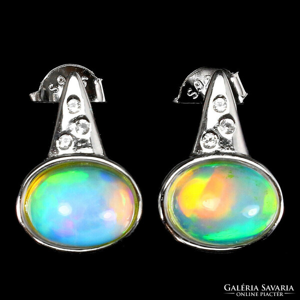 Real fire plume opal with 925 sterling silver