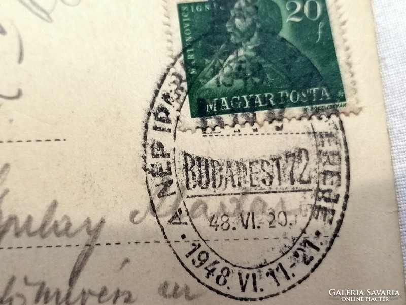 Budapest bmv, international fair 1948. Occasional fair post with stamp 80.
