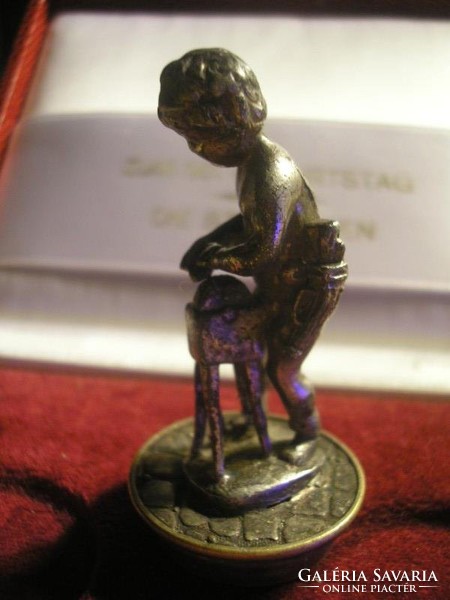 For an antique putto stamp or.For a bottle with a figural stopper + a wax seal for a stamp press