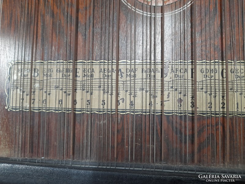 Régi Zither Piano Hart Concert Mandolin,Citera Hangszer.
