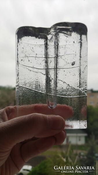 Art glass ice blokk solifleur váza