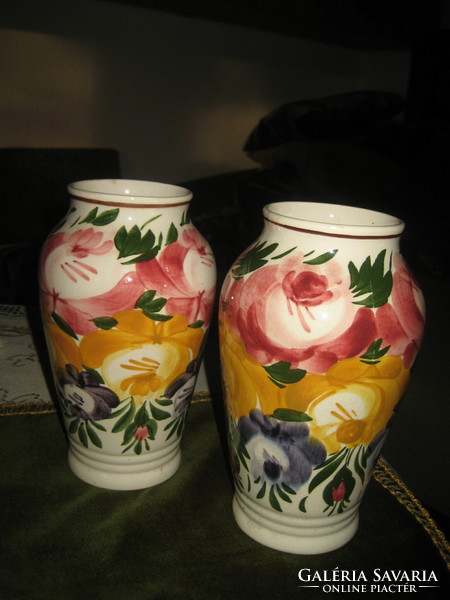 Rhyolite / old raven house / pair of vases, 19 cm, nice condition, not repaired