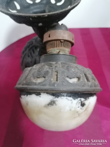 Antik vas talpas petróleum lámpa