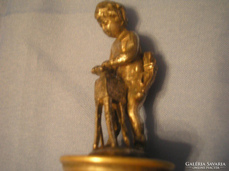 For an antique putto stamp or.For a bottle with a figural stopper + a wax seal for a stamp press