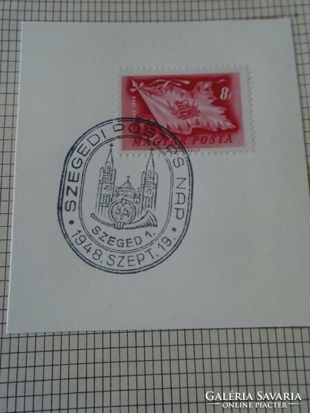 Za414.68 Occasional stamp - Szeged postman's day - Szeged 1 - 1948 Sept. 19