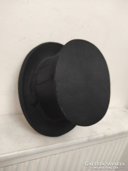 Antik klakk cilinder összecsukható kalap ruha film színház jelmez kellék sérült 753 6454