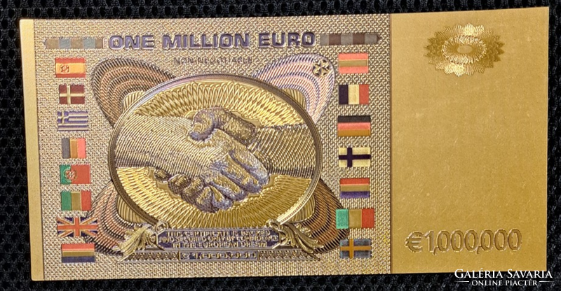 24 karátos aranyozott 1 millió Euró
