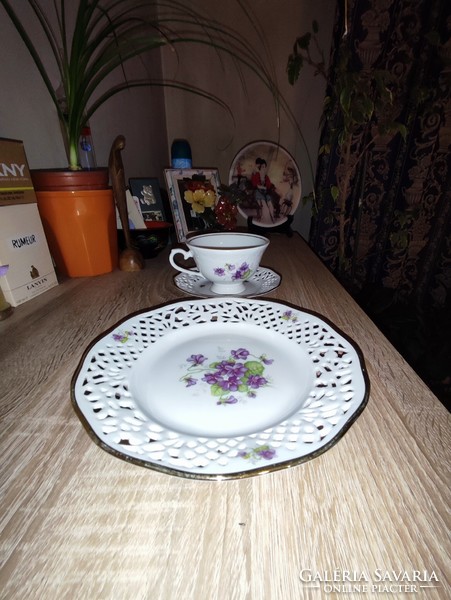 Porcelain cup + base + small plate (bavaria schumann arzberg germany)