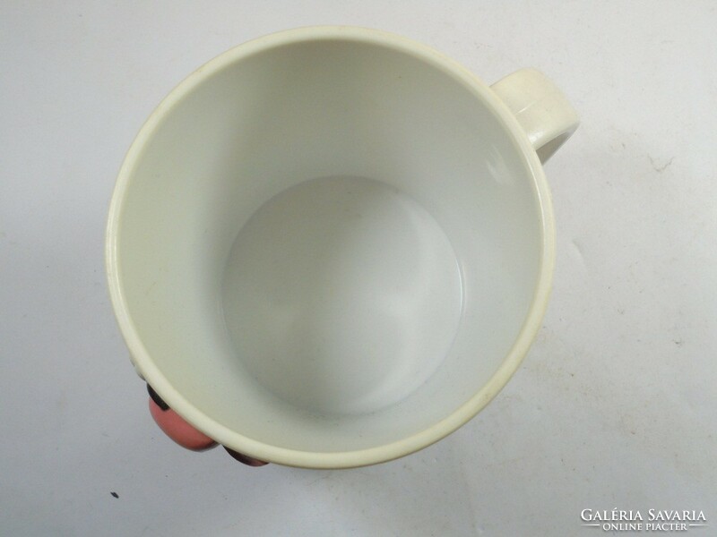 Retro old plastic walt disney minnie mouse mini mouse embossed pattern children's fairy tale mug - 9 cm high