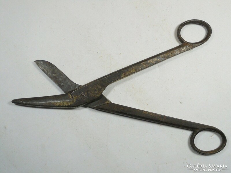 Old antique iron doctor medical gauze cutting scissors - approx. 1920s-40s