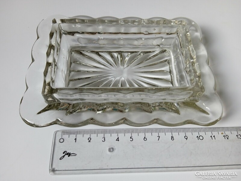 Glass butter container, two parts