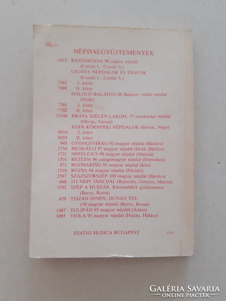 Régi könyv Rezeda 1953 népdalgyűjtemény dedikált 96 csángómagyar népdal Zeneműkiadó