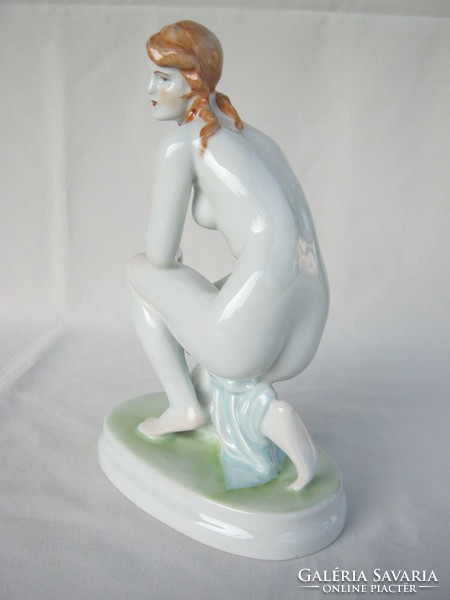 Retro ... Zsolnay porcelain female nude