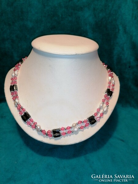 Magnetic cultured pearl bracelet v necklace (668)