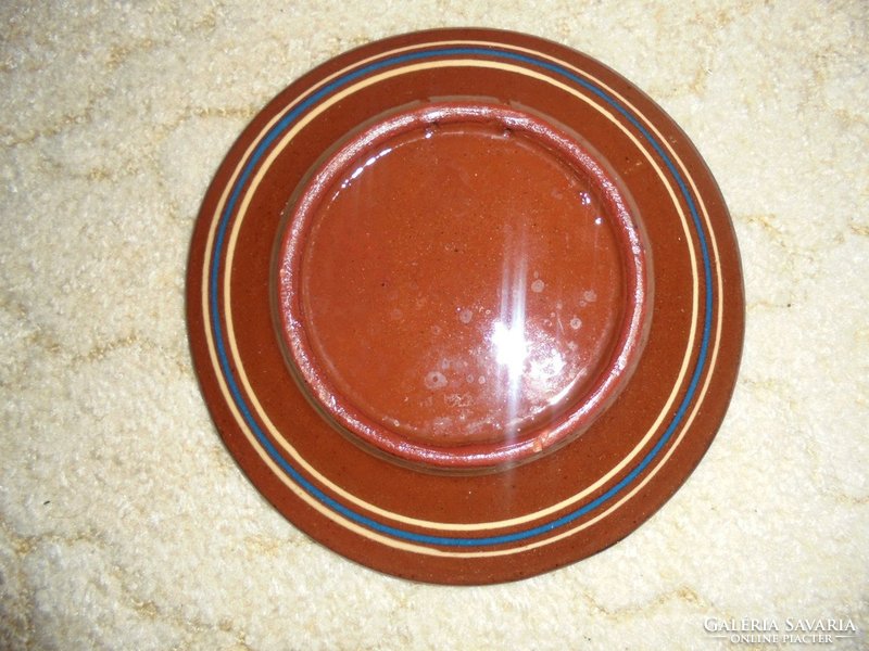 Folk art folk craft ceramic wall plate wall plate plate - 17.6 Cm diameter