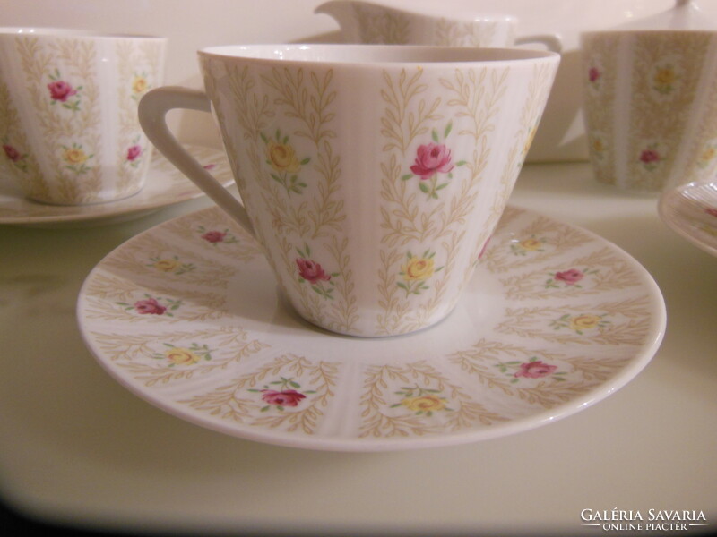 Coffee set - 13 pcs - seltmann weiden - pink - porcelain - flawless