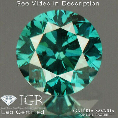 Real tested natural vivid blue diamond si2 0.24 ct! Play with cert!