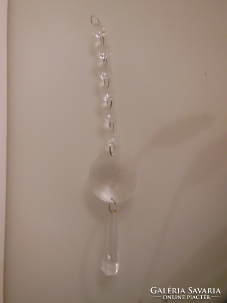 Chandelier pendant - crystal - 23 cm - 3 d circle 4.5 x 1.5 cm - decoration - perfect