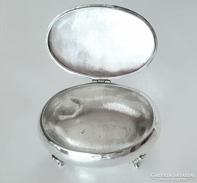 Silver (925) hand hammered sugar box (409 g)
