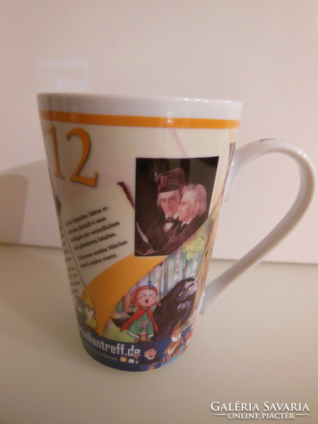 Mug - marked - 3.5 dl - anniversary - 12.5 x 9 cm - porcelain - perfect
