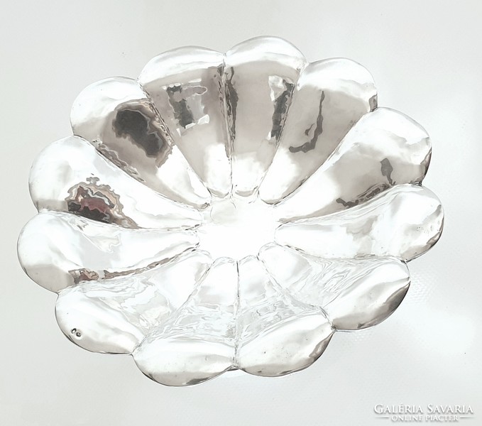 Ezüst (800) talpas kínáló, asztalközép (472 g)