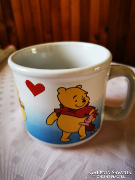 Large porcelain mug with a teddy bear pattern