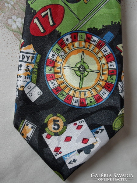 STUDIO 890 szerencsejáték, kaszinó mintás nyakkendő