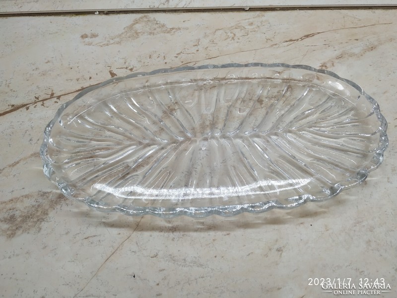 Ribbed glass tray for sale!