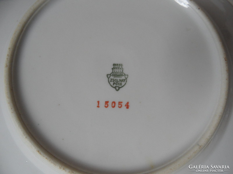 Zsolnay porcelán süteményes tányér ( 6 db. )