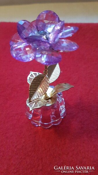 Crystal glass flower ornament - Murano.