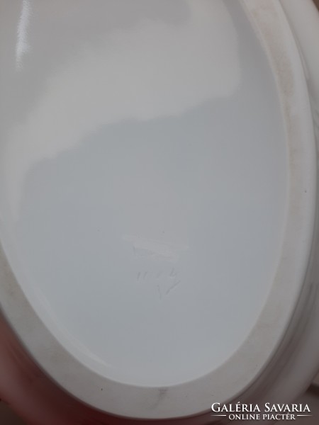 12 személyes Fehér Herendi porcelán madár fogós leveses tál